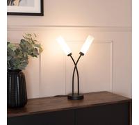 ValueLights | 2 Way Curved Arm Cross Over Matt Black Table Lamp | Table Lamps, Home Décor & Improvement Essential