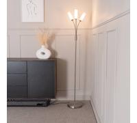 ValueLights | 3 Way Curved Arm Brushed Chrome Floor Lamp | Floor Lamps & Torchieres, Home Décor & Improvement Essential