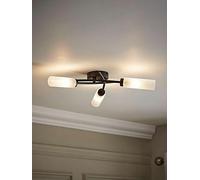 Valuelights Maya 3 Way Curved Cross Over Design Matt Black Ceiling Light Fitting For Living Room Hallway Black