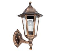 Valuelights Mayfair Traditional Antique Brass Outdoor Night Wall Lamp Lantern Light In Gold Gold One Size