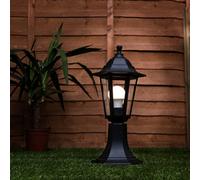 Valuelights Mayfair Traditional Black Ip44 Outdoor Garden Lamp Post Lantern Light