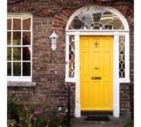 Valuelights Mayfair White Outdoor Security Ip44 Rated Wall Light Lantern With Pir Motion Detector Sensor With Led Bulb