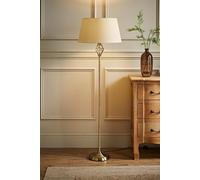 MiniSun | Antique Brass Barley Twist Floor Lamp with a Beige Tapered Light Shade | Floor Lamps & Torchieres, Home Décor & Improvement Essential