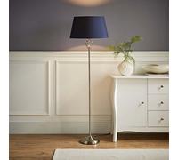 MiniSun | Traditional Style Nickel Twist Floor Lamp with a Navy Blue Tapered Light Shade | Floor Lamps & Torchieres, Home Décor & Improvement Essential