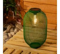 ValueLights Metal Mesh Basket Solar Powered Outdoor Garden Lantern Light in Dark Green ValueLights Dark Green