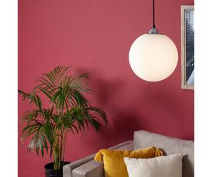 Valuelights Metropolis Silver Globe Ceiling Pendant Shade And B22 Gls Led 6W Warm White 3000K Bulb