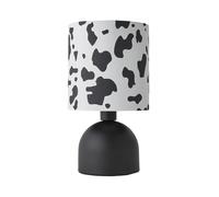 ValueLights | Miley Cow Print Drum Lamp Shade Matte Black Table Lamp with LED Bulb | Table Lamps, Home Décor & Improvement Essential | Included LED Bulb