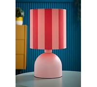 ValueLights | Miley Pink Stripes Drum Lamp Shade Pale Pink Table Lamp | Table Lamps, Home Décor & Improvement Essential