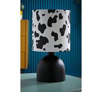 ValueLights | Miley Cow Print Drum Lamp Shade Matte Black Table Lamp | Table Lamps, Home Décor & Improvement Essential