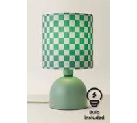 Valuelights Mileys Green Checkerboard Drum Lamp Shade Moss Green Table Lamp With Led Bulb Green