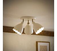 Valuelights Millie Cream Scallop 3 Way Adjustable Round Spotlight