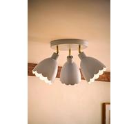 ValueLights Millie Flower Style Scallop Adjustable Spotlight Ceiling Light & Bulbs in Baby Blue ValueLights Baby Blue