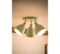 ValueLights Millie Flower Style Scallop Adjustable Spotlight Ceiling Light & Bulbs in Pale Green ValueLights Pale Green