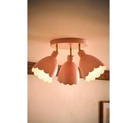 ValueLights Millie Flower Style Scallop Adjustable Spotlight Ceiling Light & Bulbs in Pale Pink ValueLights Pale Pink