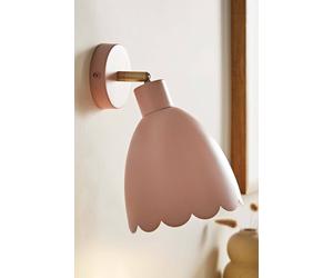 Valuelights Millie Flower Style Scallop Adjustable Wall Light In Pale Pink Pale Pink