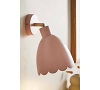 ValueLights Millie Flower Style Scallop Adjustable Wall Light in Pale Pink ValueLights Pale Pink