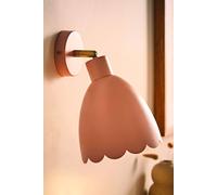 Valuelights Millie Flower Style Scallop Adjustable Wall Light With Bulb In Pale Pink Pale Pink
