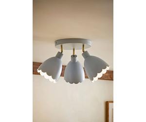 Valuelights Millie Metal Flower Style Scallop Adjustable Spotlight Ceiling Light In Baby Blue Baby Blue