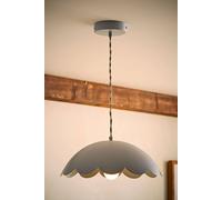 ValueLights Millie Metal Flower Style Scallop Ceiling Pendant Light & Bulb in Baby Blue ValueLights Baby Blue