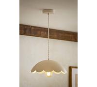 Valuelights Millie Cream Scallop Pendant Ceiling Light