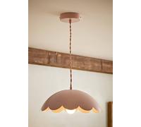 ValueLights | Millie Rose Pink Scallop Pendant Ceiling Light | Ceiling Light, Home Décor & Improvement Essential
