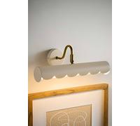 ValueLights Millie Pair Flower Style Scallop Edge Adjustable Picture Wall Lights in Cream ValueLights Cream