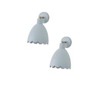 ValueLights Millie Pair of Flower Style Scallop Adjustable Wall Lights & Bulbs in Baby Blue ValueLights Baby Blue