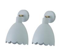 ValueLights | Millie Pair of Powder Blue Scallop Adjustable Wall Lights | Wall Light, Home Décor & Improvement Essential