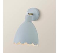 ValueLights | Millie Pair of Powder Blue Scallop Adjustable Wall Lights and Bulbs | Wall Light, Home Décor & Improvement Essential | Bulb Included