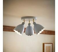 ValueLights Millie Metal Flower Style Scallop Adjustable Spotlight Ceiling Light in Baby Blue ValueLights Baby Blue