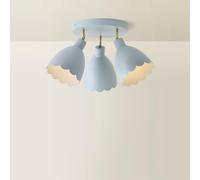 ValueLights | Millie Powder Blue Scallop 3 Way Adjustable Round Spotlight | Ceiling Light, Home Décor & Improvement Essential