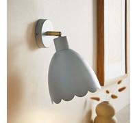 Millie Scallop Adjustable Wall Light - Powder Blue / 4W / 0