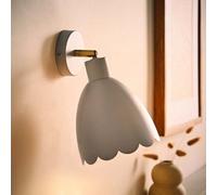 Valuelights Millie Powder Blue Scallop Adjustable Wall Light And Bulb