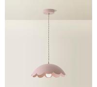 ValueLights | Millie Rose Pink Scallop Pendant Ceiling Light | Ceiling Light, Home Décor & Improvement Essential