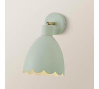 ValueLights | Millie Sage Green Scallop Adjustable Wall Light and Bulb | Wall Light, Home Décor & Improvement Essential | Bulb Included