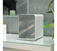 ValueLights Mini Beauty Fridge Portable 4l with Make-up Skincare LED Mirror in White ValueLights White