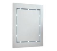 Mirror Silver Bathroom Illuminated Mirror ValueLights Silver One Size