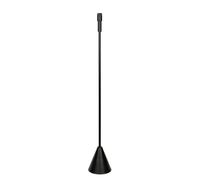 ValueLights Mitch Wooden Single Stem Triangle Floor Lamp Base in Black ValueLights Black