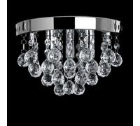 Valuelights Mitre Modern Polished Chrome & Clear Acrylic Droplet Flush Ceiling Light Fitting - Complete 3W G9 Led Bulbs 3000K