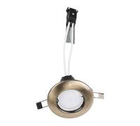Valuelights Modern Antique Brass Recessed Gu10 Ceiling Downlight Fitting - Complete With 1 X 5W Gu10 Cool White Led Bulb