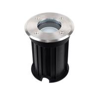 Valuelights Modern Bushed Chrome Ip54 Rated Outdoor Garden Walk Over Light - Includes 5W Gu10 Led Bulb 3000K Warm White