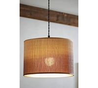 Mollie Ombre Natural Bamboo Drum EasyFit Ceiling Pendant Lamp Shade ValueLights Brown One Size