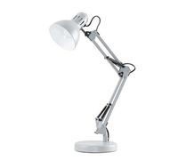 Valuelights Monda Retro Designer Style Adjustable Grey Metal Bedside Desk Table Lamp - Includes 4W Led Golfball Bulb 3000K