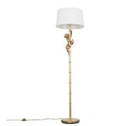MiniSun | Modern Gold Hanging Monkey Design Floor Lamp with a White Tapered Shade | Floor Lamps & Torchieres, Home Décor, Improvement & Lifestyle Essential