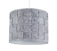 Valuelights Monza Modern Grey Felt Weave Design Cylinder Ceiling Drum Light Shade (D)26Cm