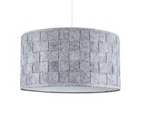 Valuelights Monza Modern Grey Felt Weave Design Cylinder Ceiling Drum Light Shade (D)45.5Cm