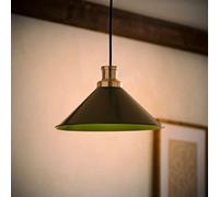 Valuelights Morgan Forest Green Taper Metal Shade With Metal Fitting And Bulb