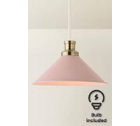 ValueLights | Morgan Blush Metal Taper Shade with Warm White Bulb
