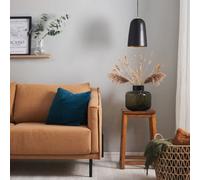 Valuelights Morimo Black Metal Industrial Style Suspended Ceiling Pendant Light Fitting With Led Bulb