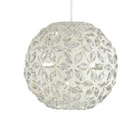 MiniSun | Contemporary Moroccan Style Shabby Chic Cream Metal Jewelled Ball Ceiling Pendant Light Shade | Pendant Lights, Home Décor & Improvement Essential | 26cm Shade Width